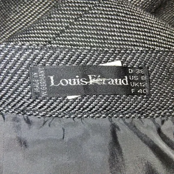 Louis Feraud Gray 2 Piece Jacket & Midi Skirt Set Size 8 - Picture 15 of 16